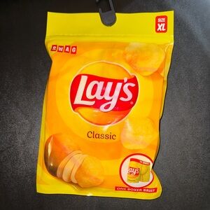 Classic Boxer Briefs - Funny Lays Potato Chip Boxer Briefs, Yellow, NIP